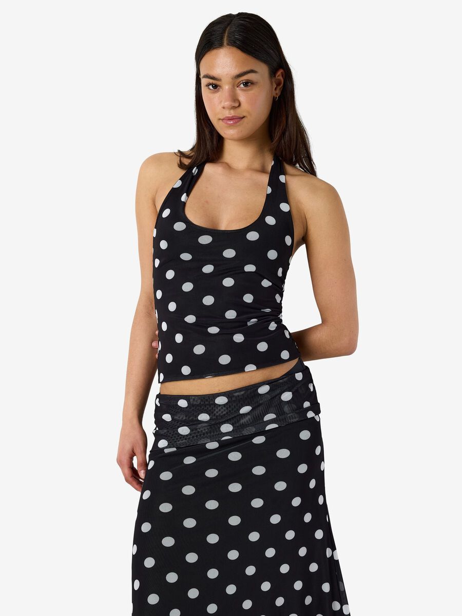 Product tile image - NMDOTTIE HALTERNECK TOP, Black | 27038691_Black_1317100