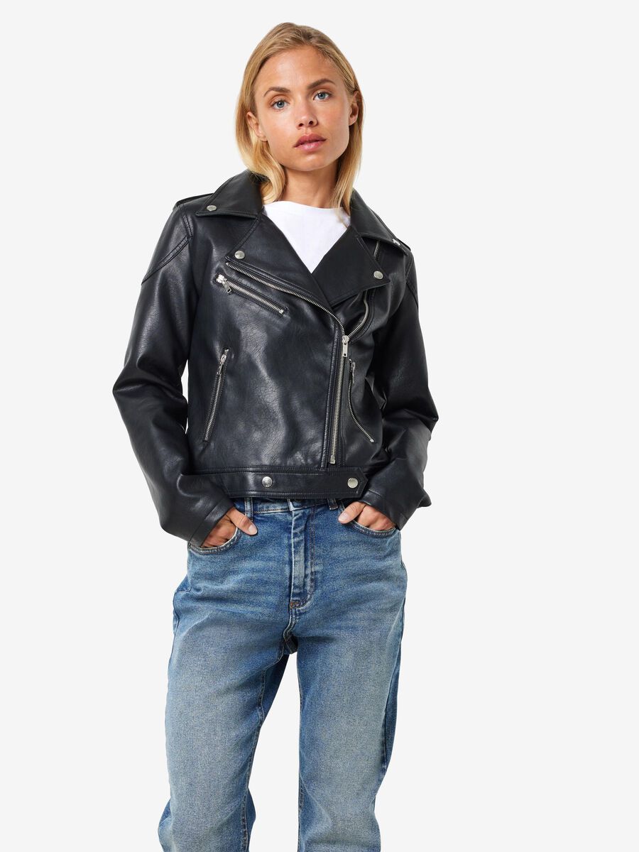 COATED JACKET, Black, highres