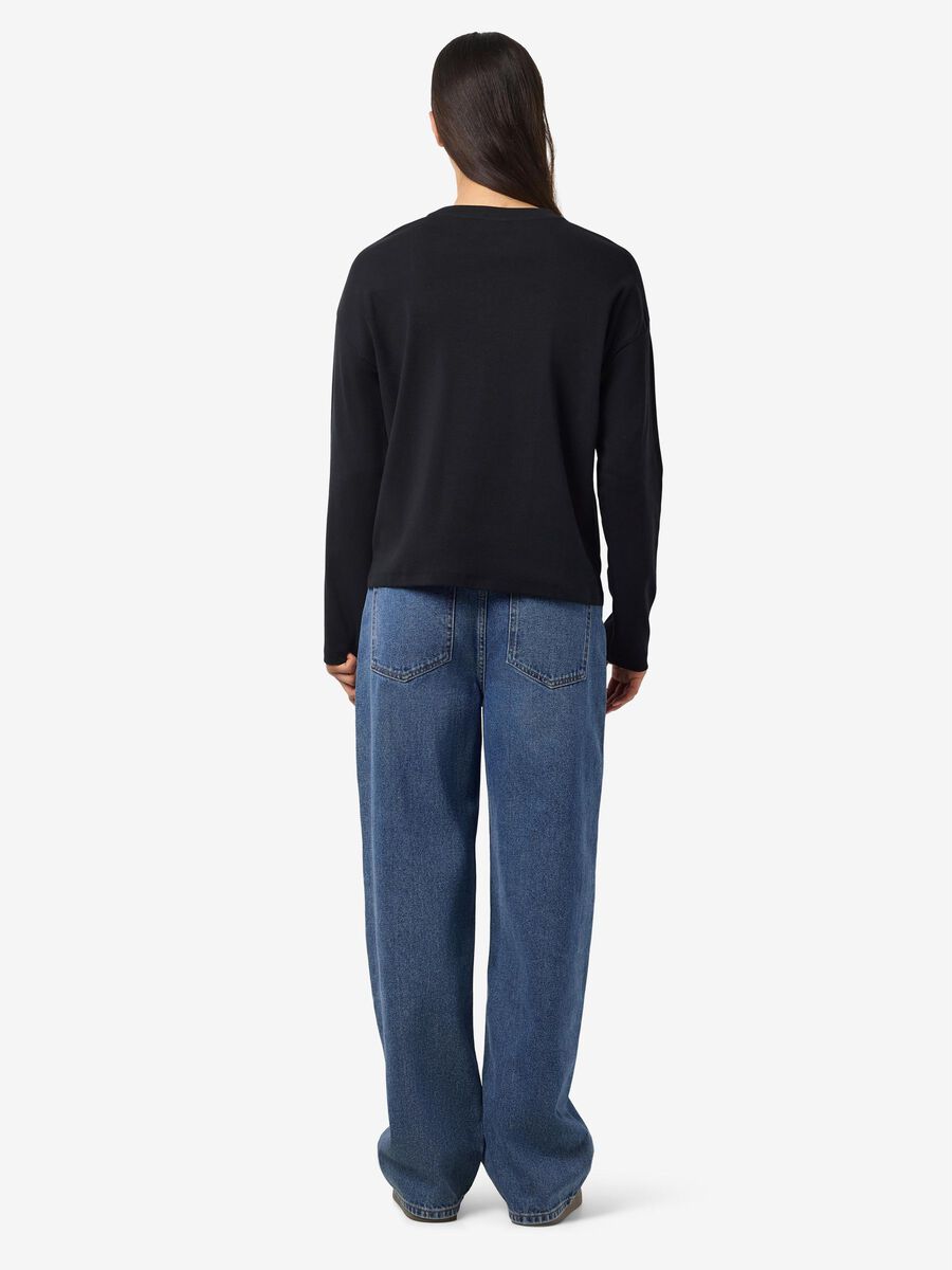 Carousel image - LONG SLEEVED TOP, Black | 3
