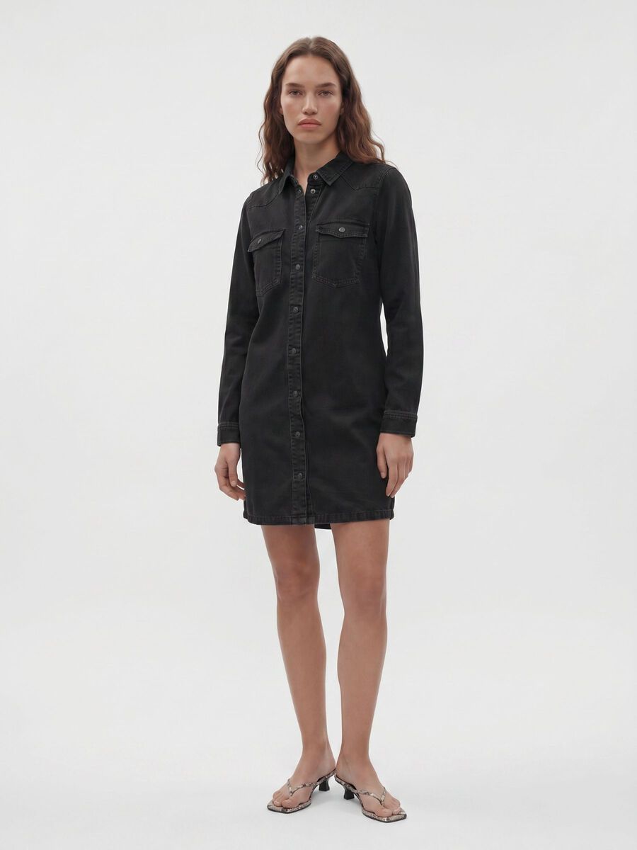 Carousel image - NMNEW DENIM DRESS, Black Denim | 4
