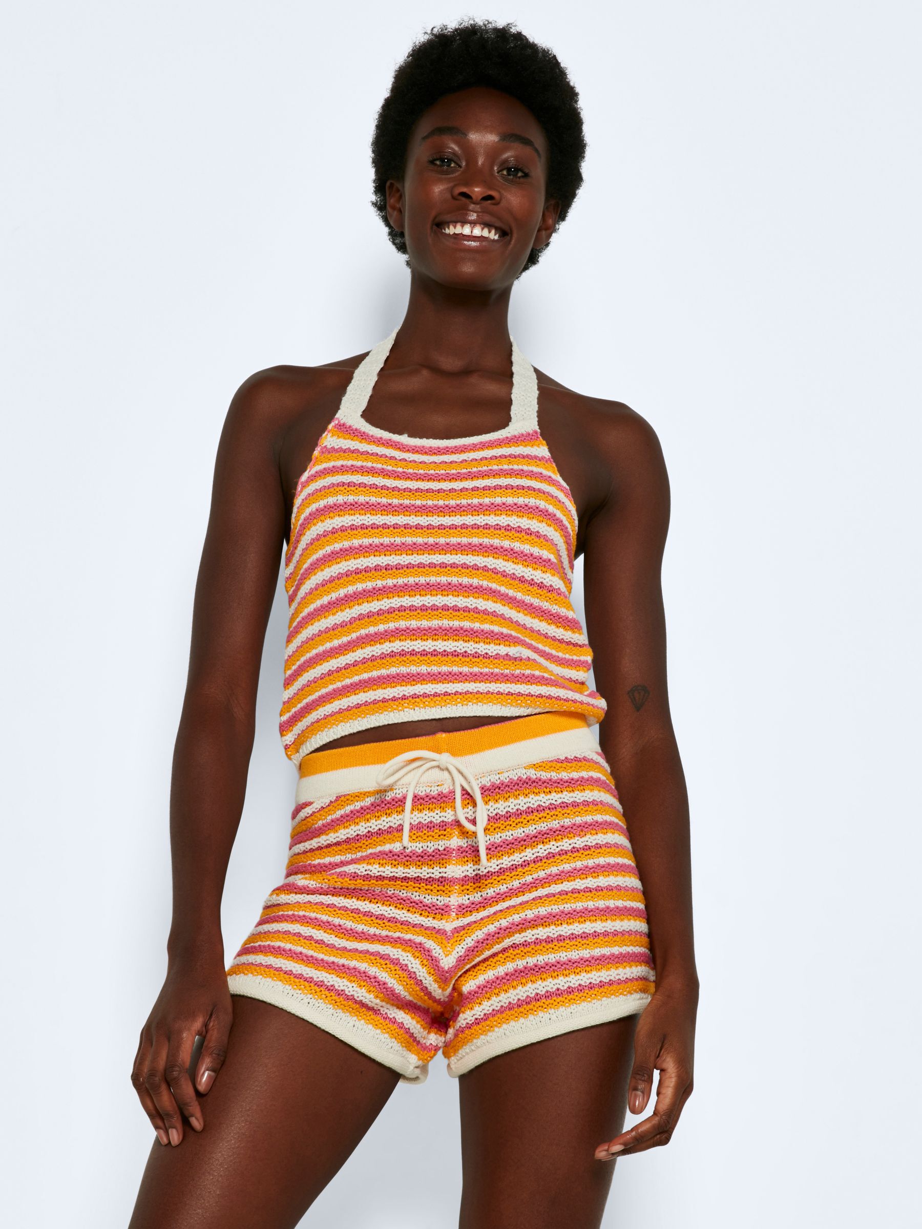 High waisted knit discount shorts