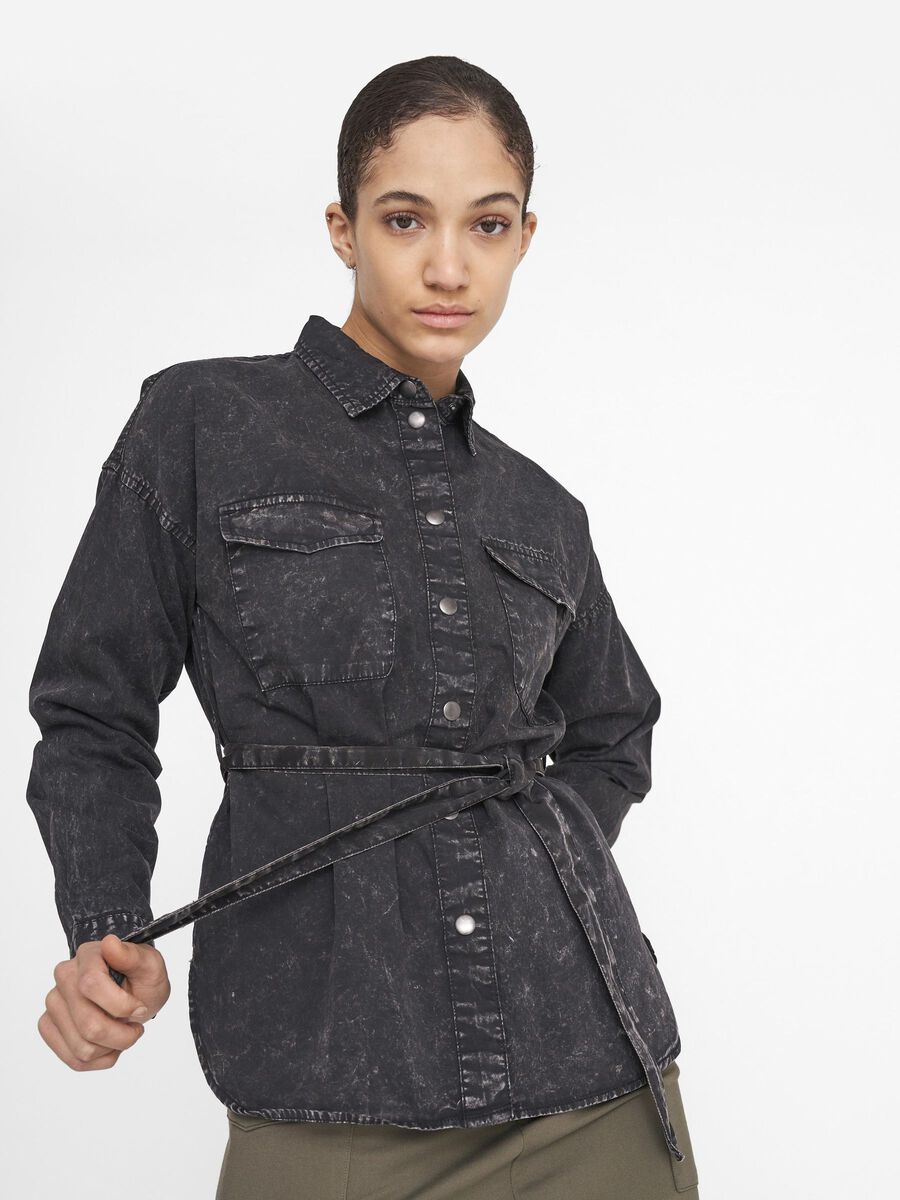 Noisy May LOOKALIKE JEAN CHEMISE, Black, highres - 27015132_Black_007.jpg