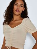 Noisy May SHORT SLEEVED RUCHED TOP, Pearled Ivory, highres - 27022031_PearledIvory_006.jpg