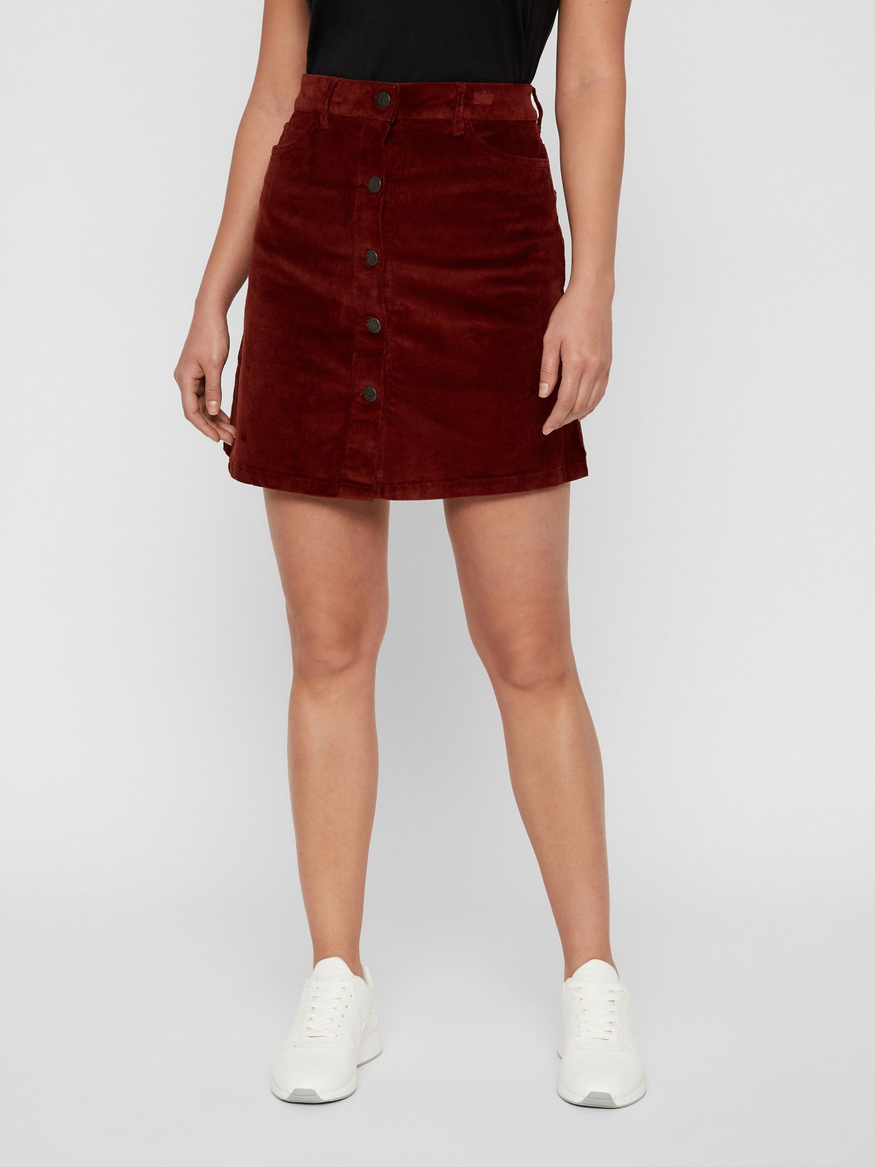 CORDUROY SKIRT Red NOISY MAY