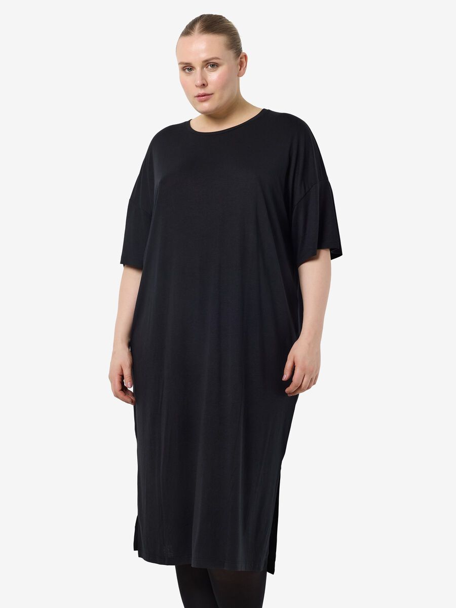 Product tile image - CURVE LANGES KLEID MIT KURZEN &Auml;RMELN, Black | 27012830_Black_1030177