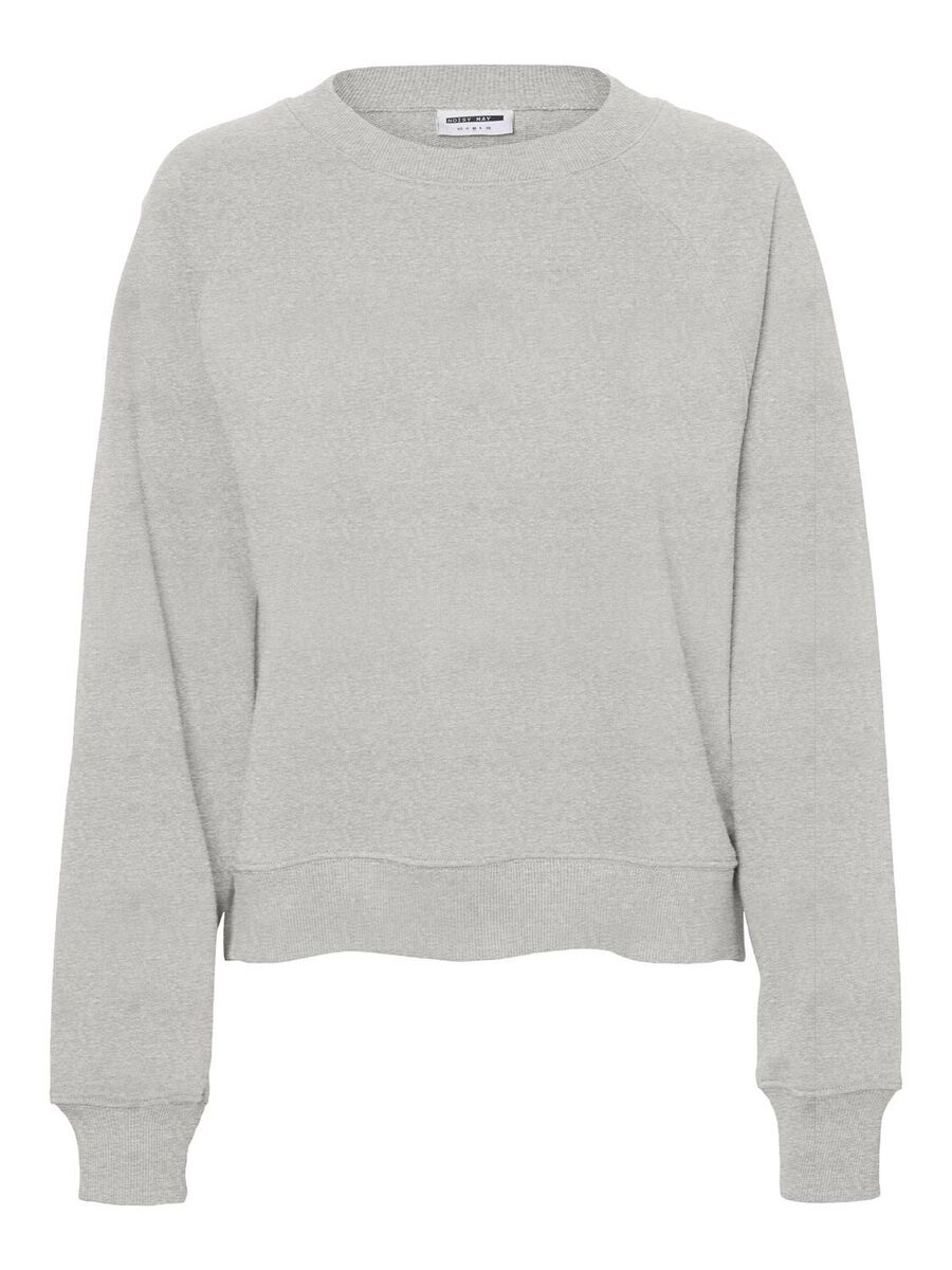 COL ROND SWEAT-SHIRT, Light Grey Melange, highres