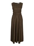 Product image thumbnail - NMFJOLA - MIDI ROBE SMOCK&Eacute;E, Chocolate Brown | 2