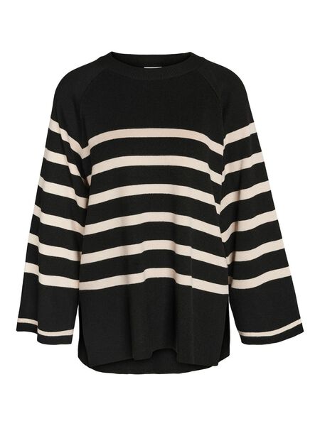 Noisy May STRIPED KNITTED PULLOVER, Black, highres - 27027534_Black_1061608_001.jpg