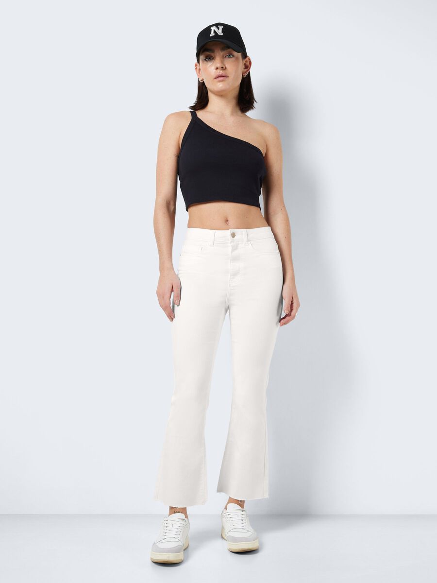 Noisy May NMSALLIE CROPPED FLARED JEANS, Bright White, highres - 27024238_BrightWhite_007.jpg