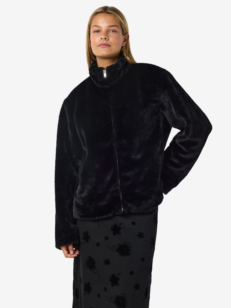 Product carousel image - FAUX FUR JACKE, Black | 2
