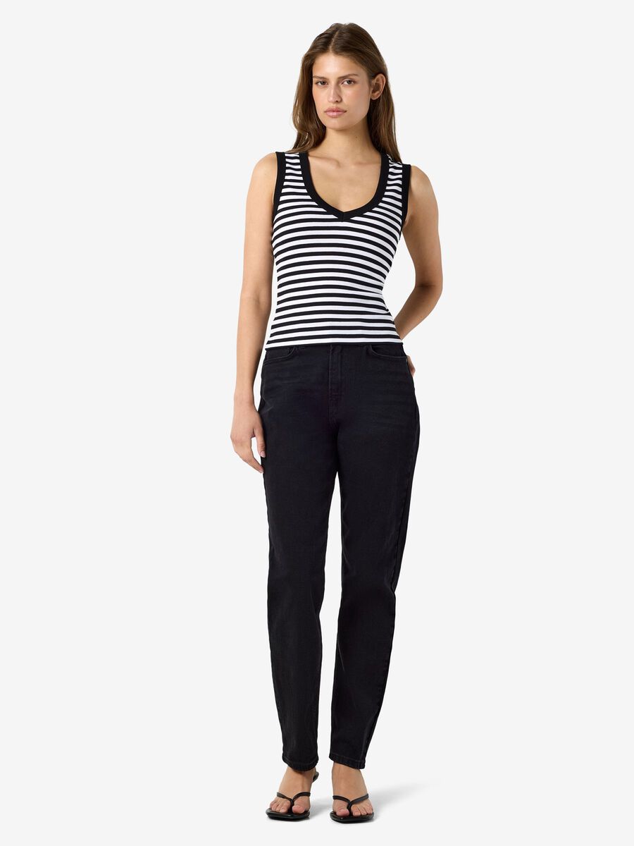 Carousel image 4 NMSTORMI V-NECK TOP, Black