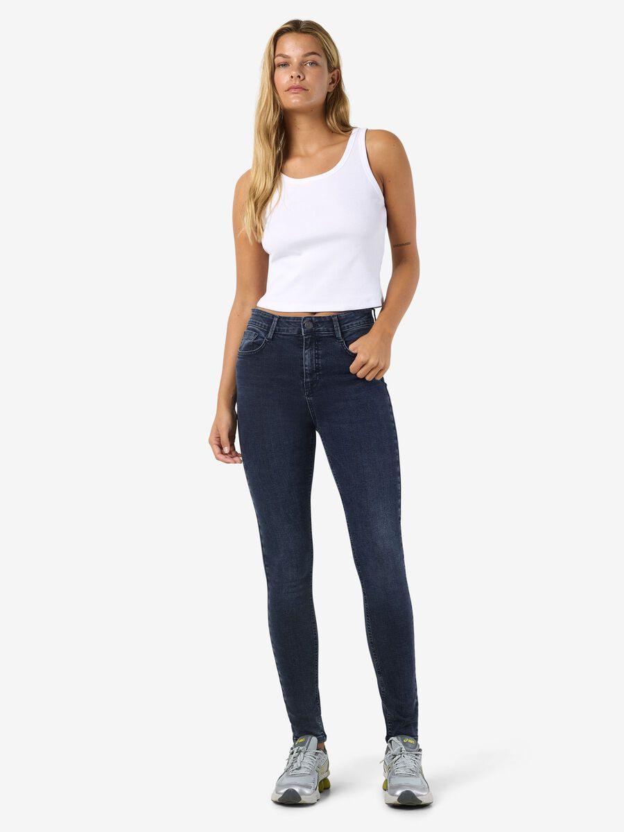 Product carousel image - NMSENDIE SKINNY FIT JEANS, Dark Blue Denim | 2