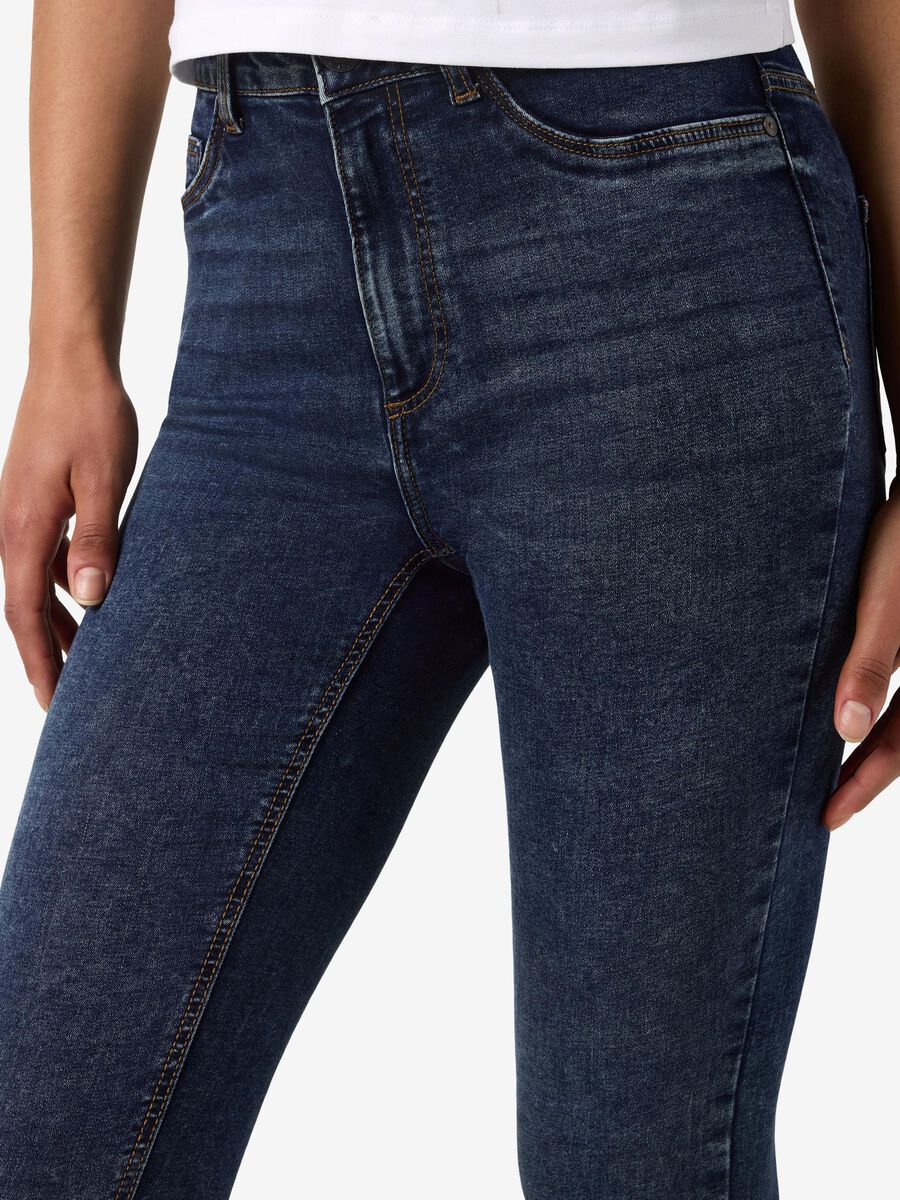 Carousel image - NMCALLIE SKINNY FIT JEANS, Dark Blue Denim | 5