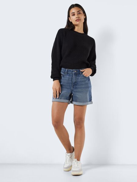 Noisy May TAILLE CLASSIQUE SHORTS EN JEAN, Medium Blue Denim, highres - 27010864_MediumBlueDenim_007.jpg