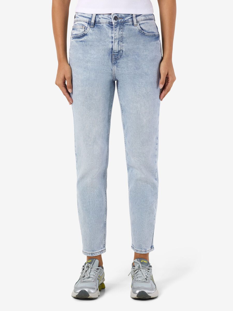 Product tile image - NMMONI SLIM FIT JEANS, Light Blue Denim | 27029555_LightBlueDenim