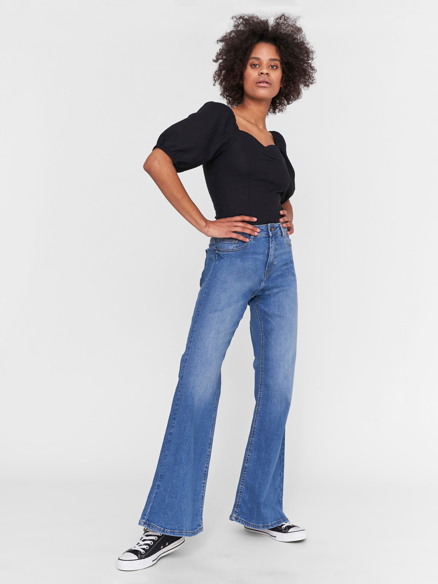 NMNAT HIGH WAIST FLARED JEANS (Blue