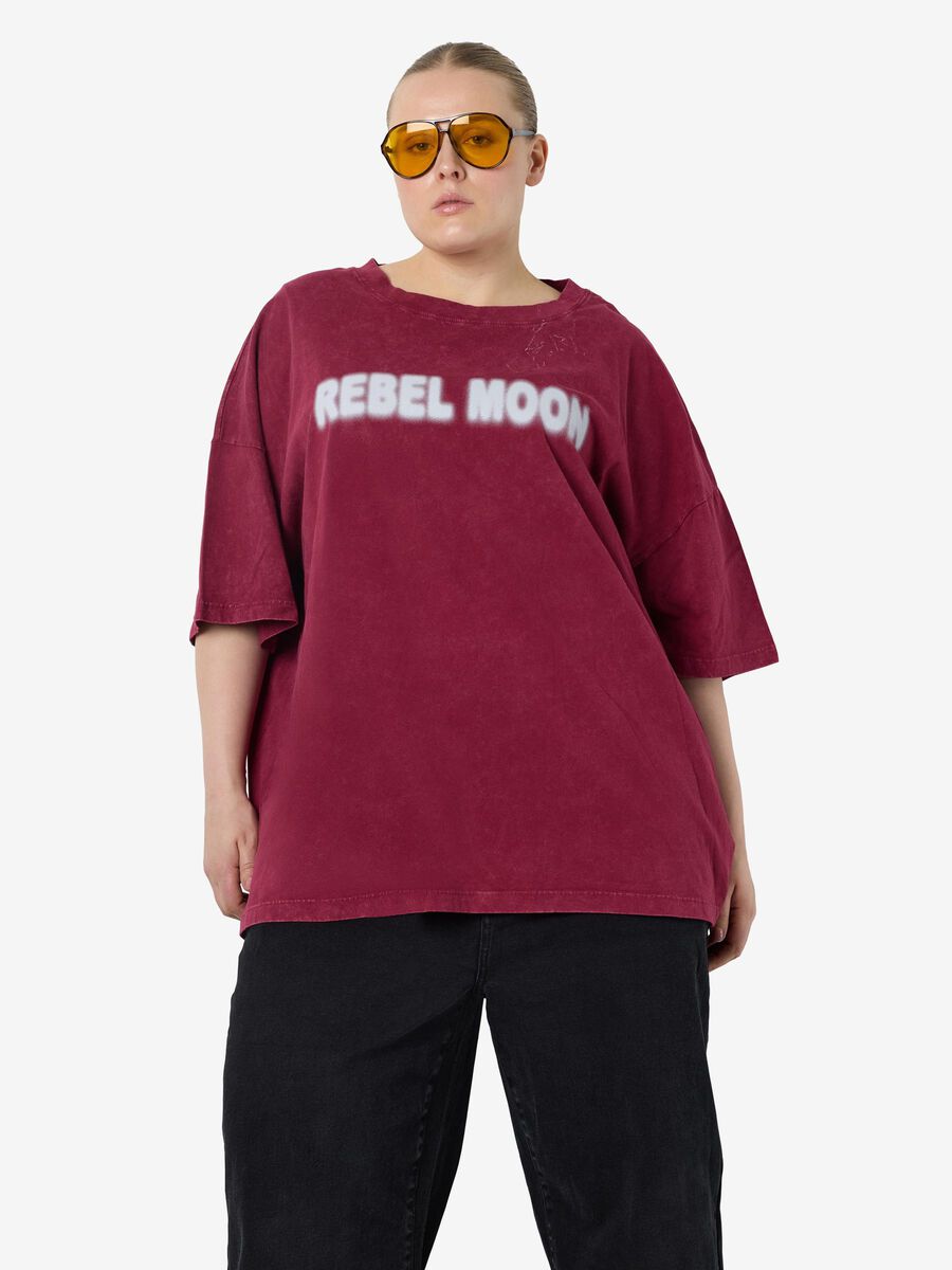 Noisy May PRINT T-SHIRT IN OVERSIZE, Tibetan Red, highres - 27035669_TibetanRed_1217776_007.jpg