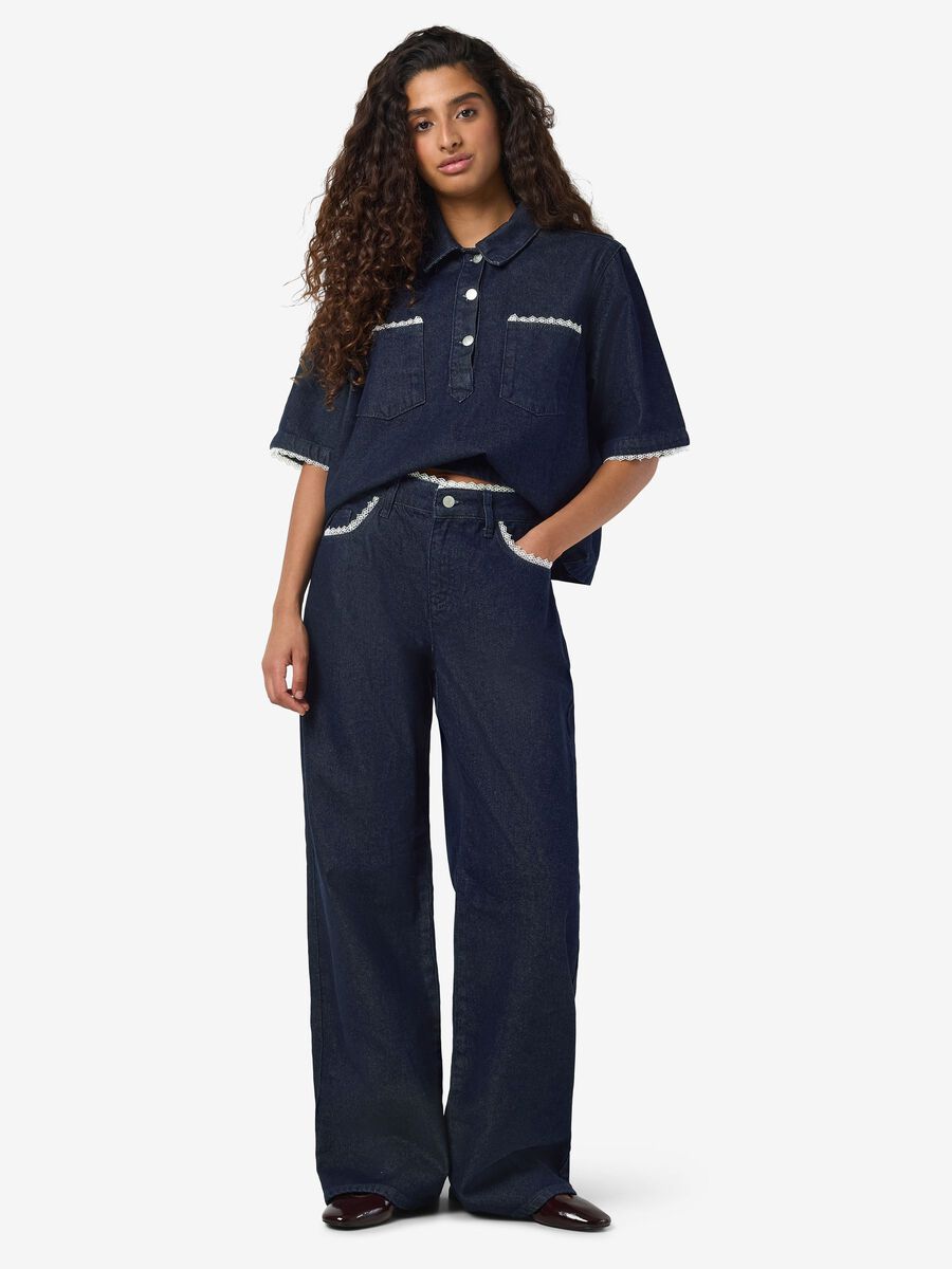 Carousel image - NMADRIANA LOOSE FIT JEANS, Dark Blue Denim | 6
