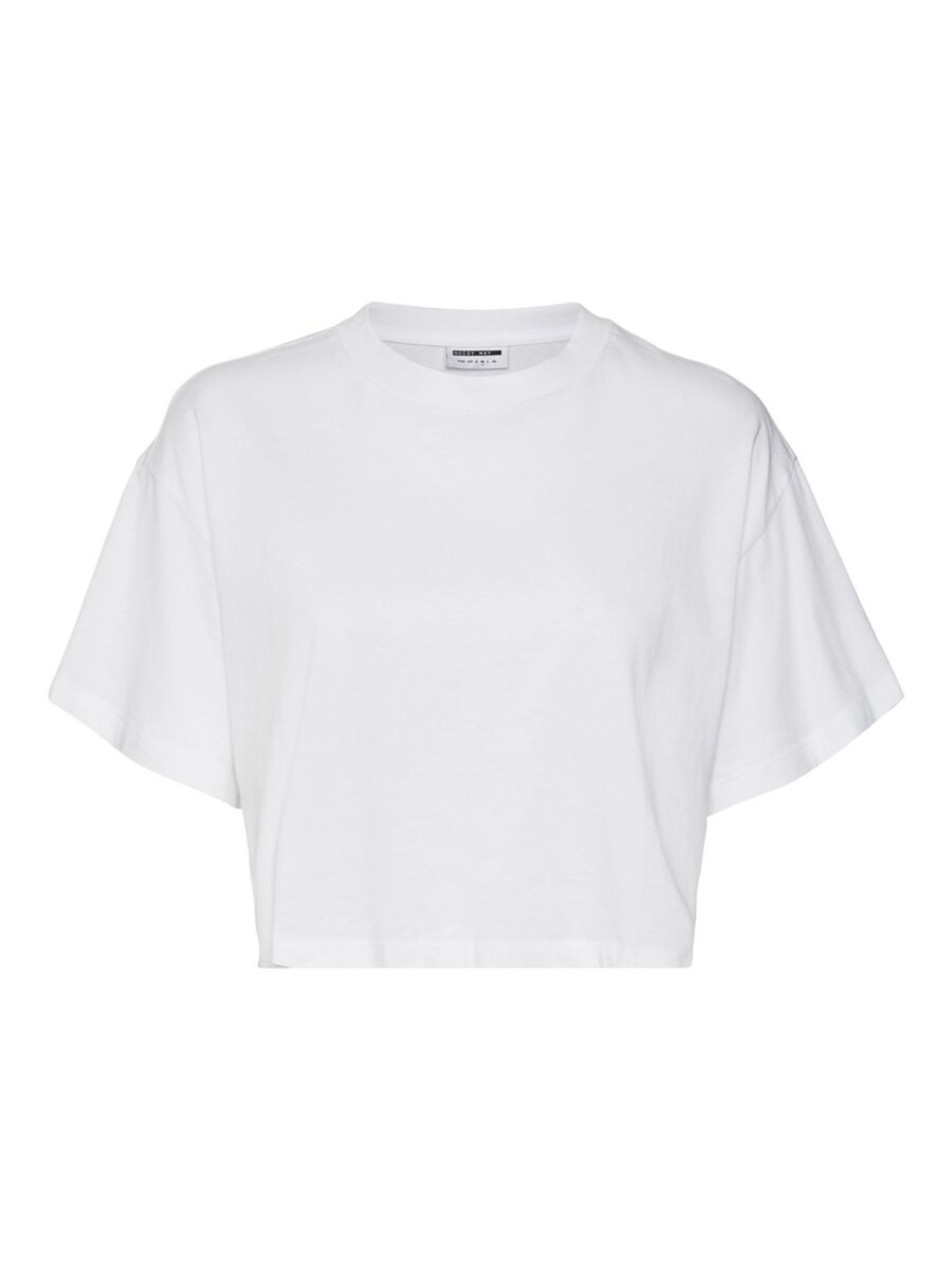 Noisy May SHORT SLEEVED SEMI CROPPED TOP, Bright White, highres - 27023863_BrightWhite_001.jpg