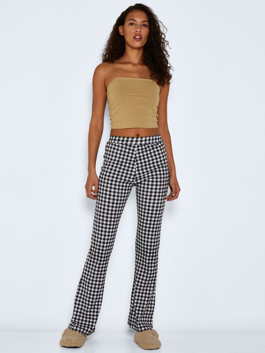 Noisy May HIGH WAIST FLARED TROUSERS, Bright White, highres - 27015320_BrightWhite_980741_004.jpg