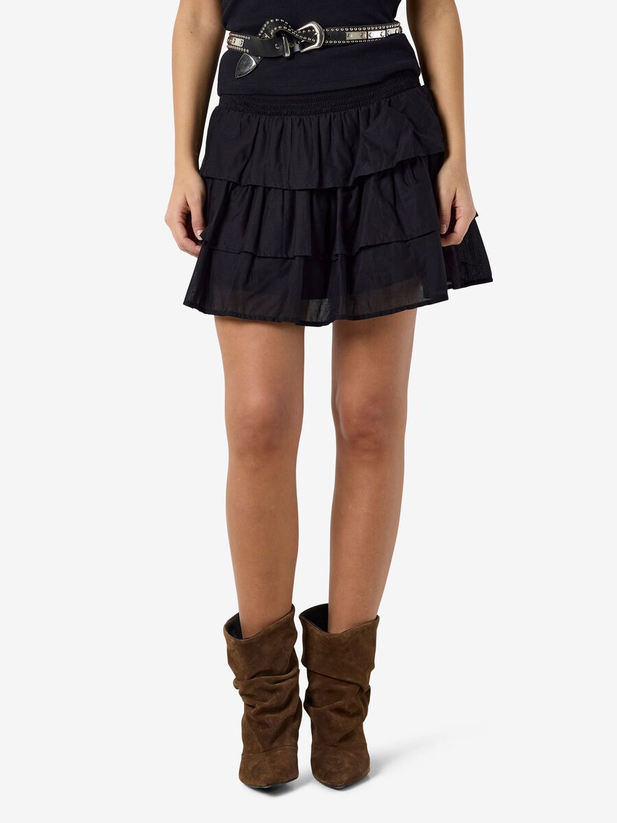 Product tile image - TIERED MINI SKIRT, Black | 27036481_Black