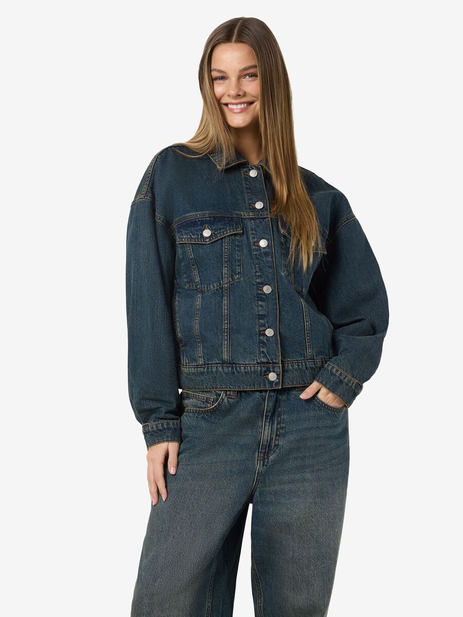 Carousel image - NMFANJA JEANSJACKE, Dark Blue Denim | 1