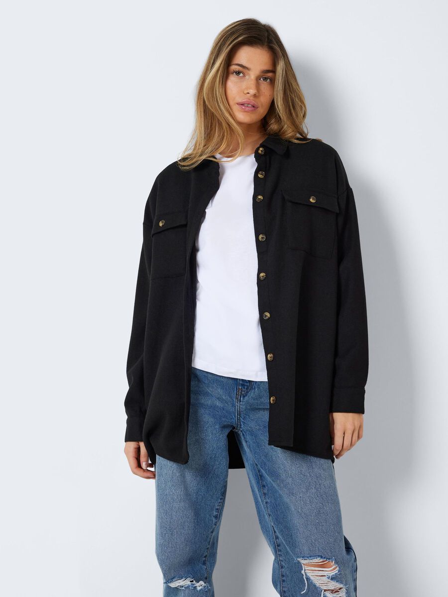 Noisy May LOOSE FIT SHIRT, Black, highres - 27012531_Black_003.jpg