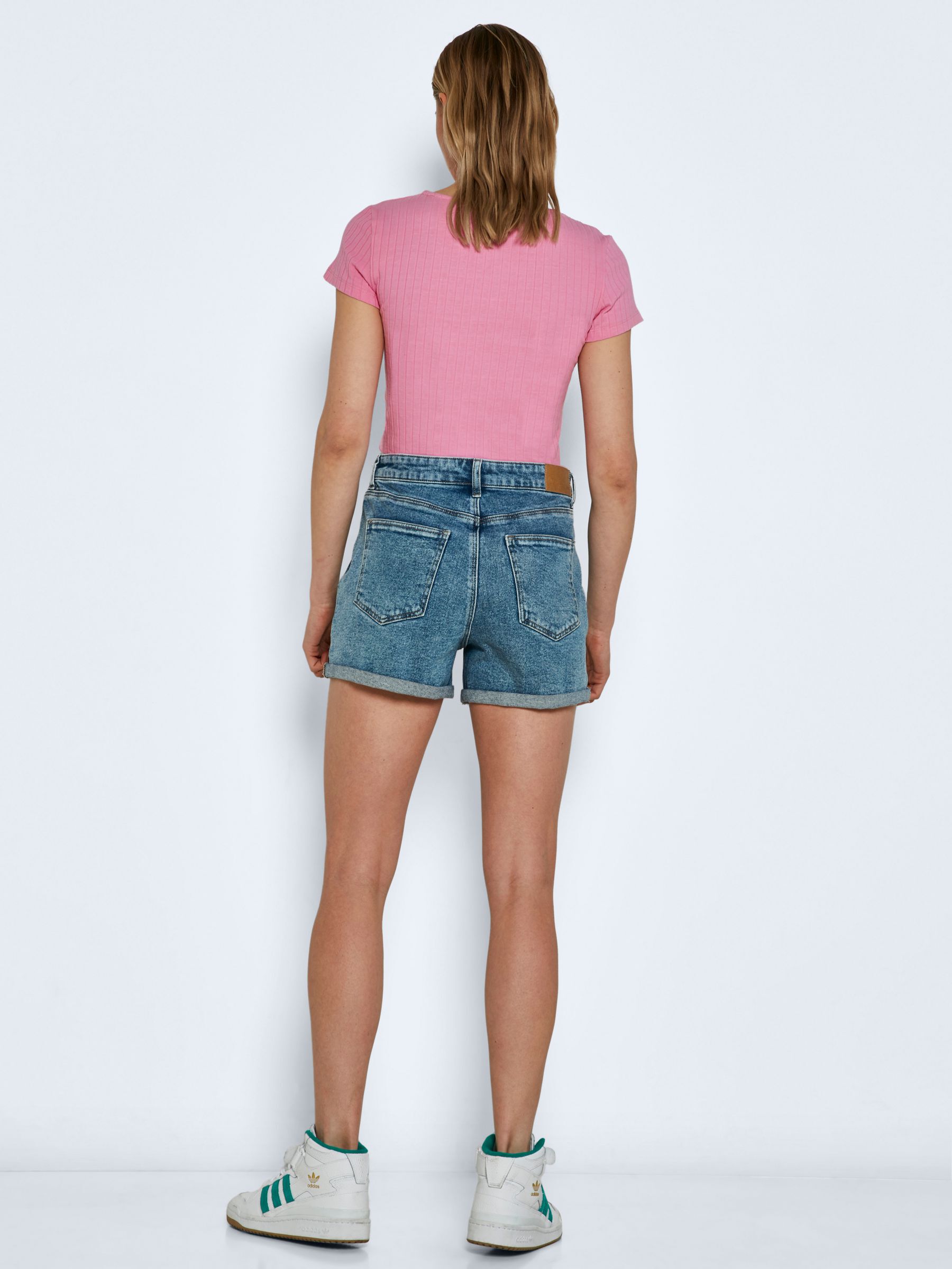 HIGH WAISTED DENIM SHORTS Blue NOISY MAY
