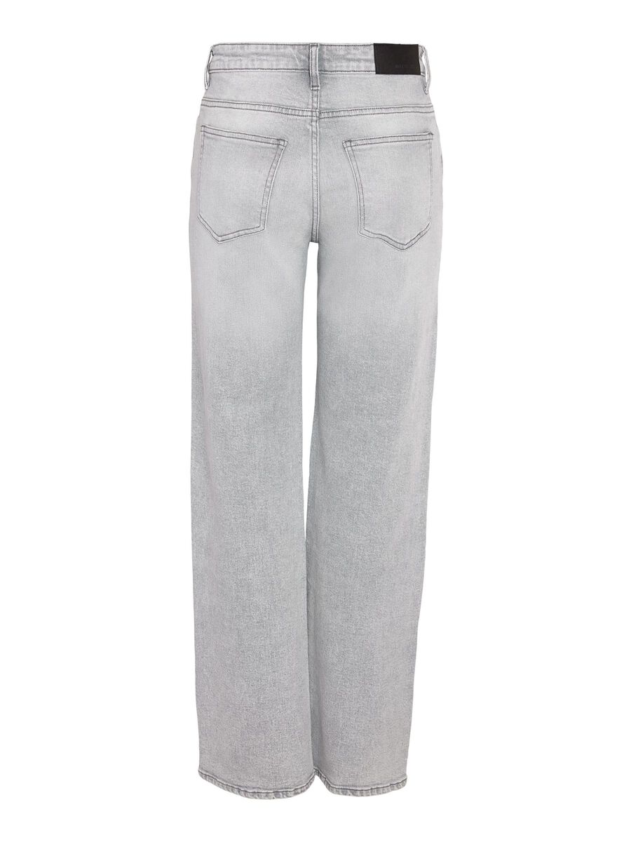 Noisy May NMYOLANDA STRAIGHT FIT JEANS, Light Grey Denim, highres - 27030830_LightGreyDenim_002.jpg