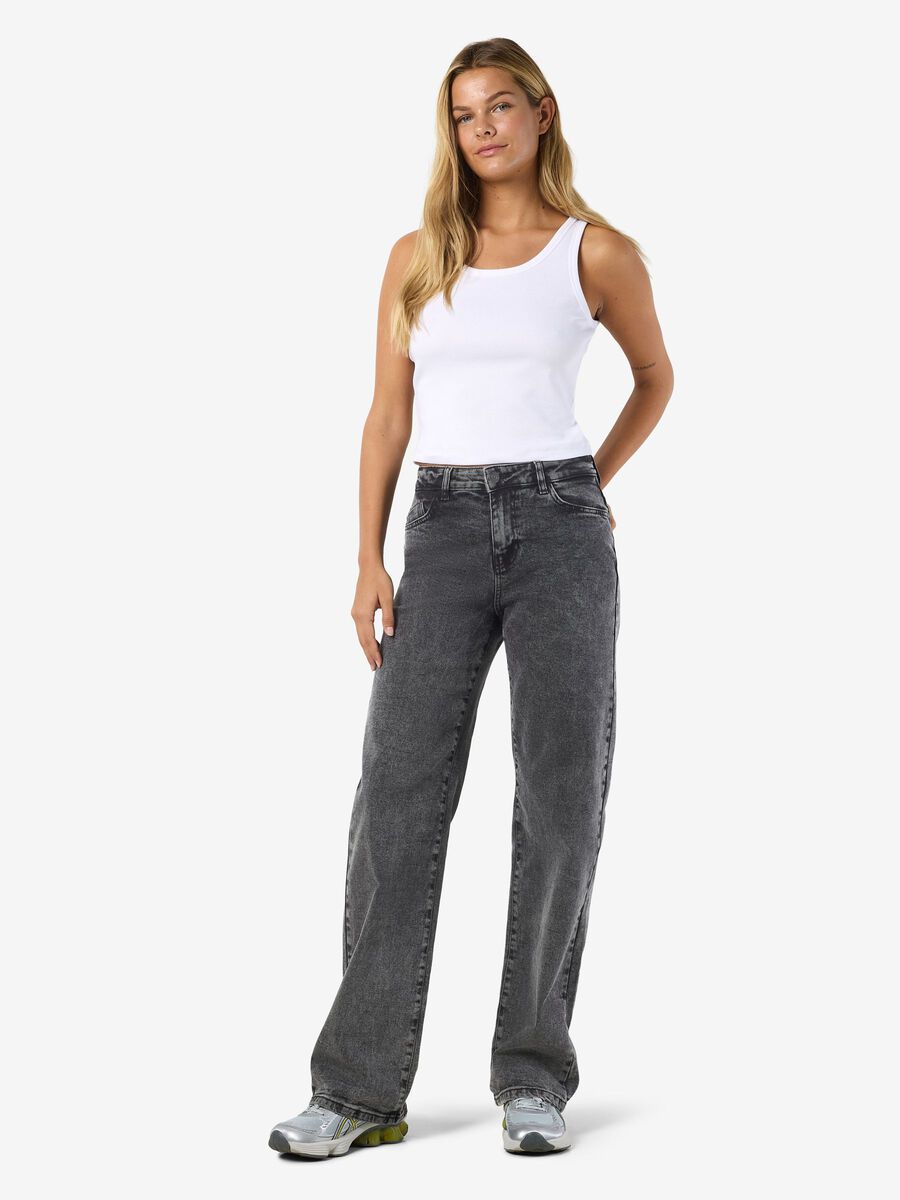 Product carousel image - NMYOLANDA STRAIGHT FIT JEANS, Dark Grey Denim | 2