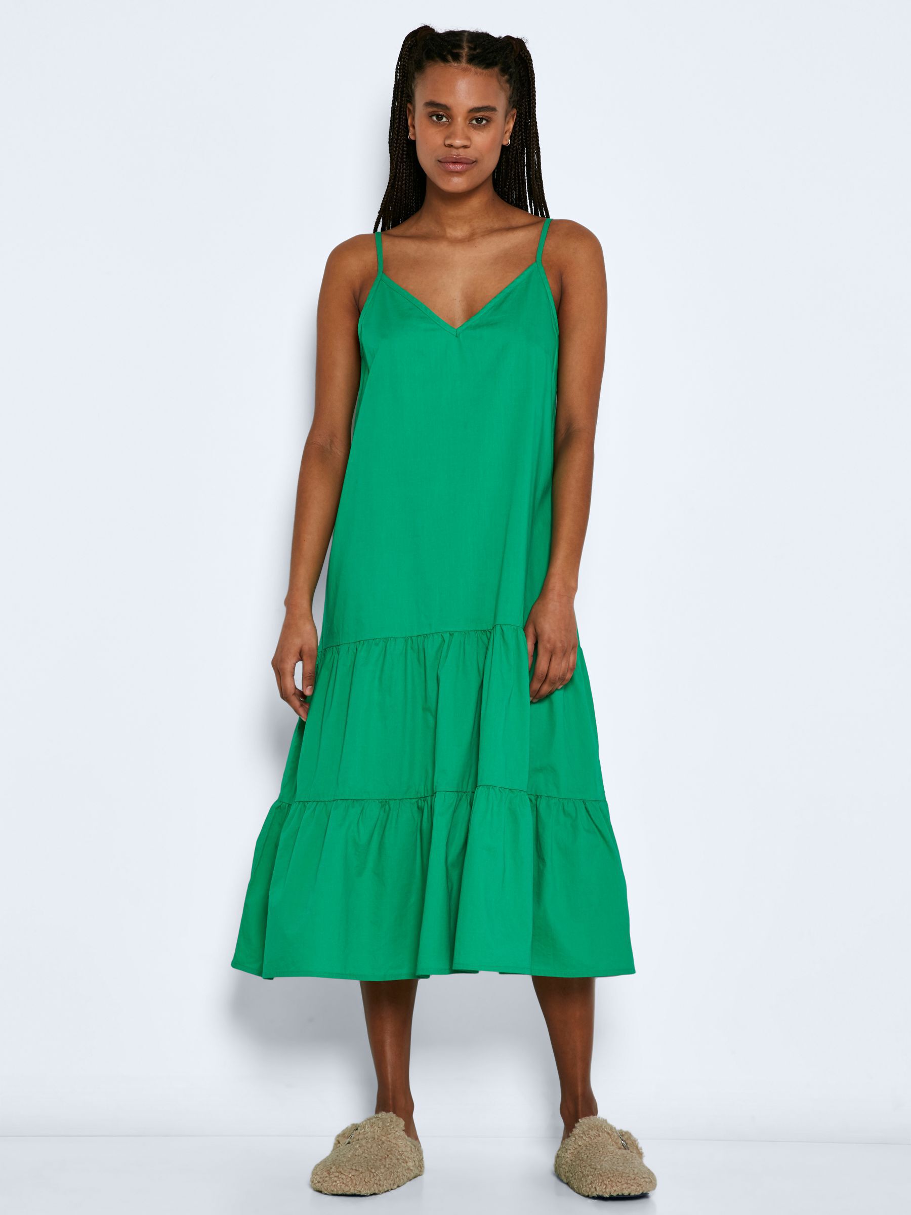COTON SANS MANCHES ROBE Vert NOISY MAY