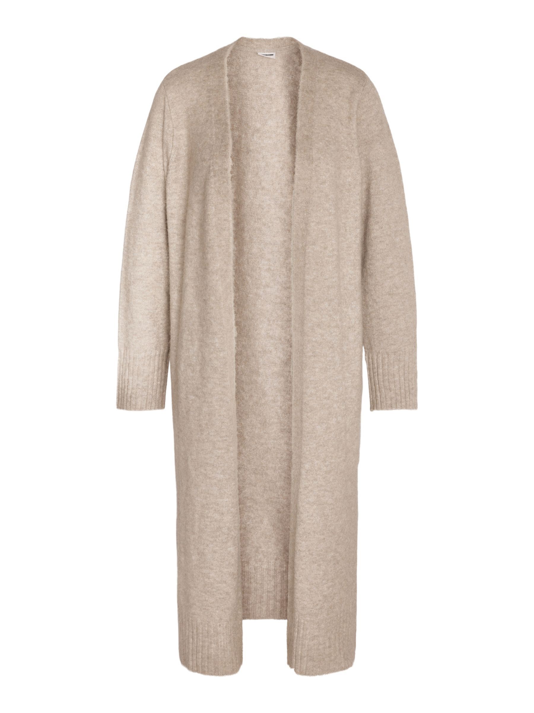 LONG KNITTED CARDIGAN Beige NOISY MAY