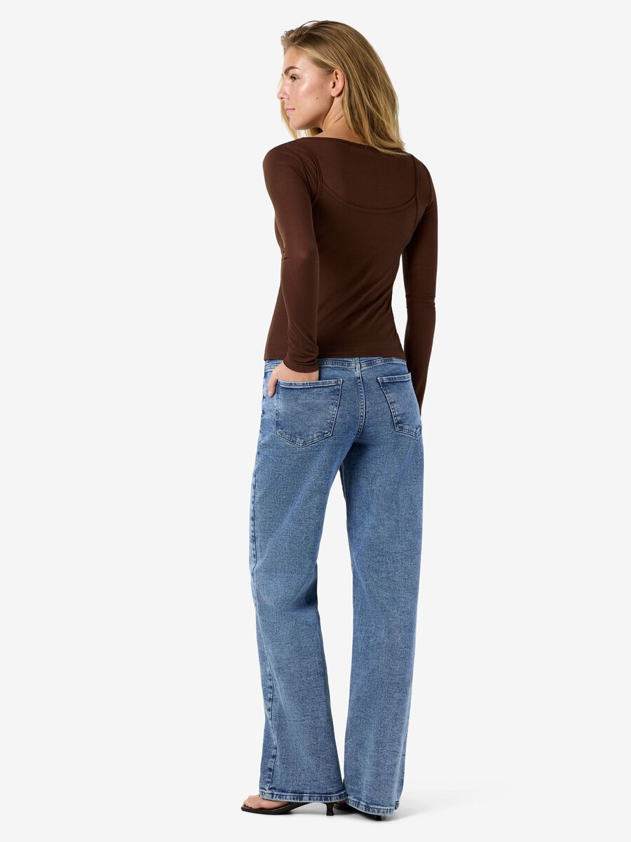 Carousel image - TWEELAAGS TOP, Chocolate Brown | 4