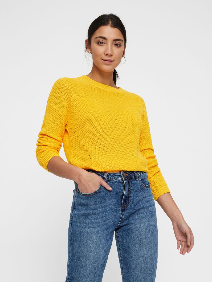 Product tile image LONG SLEEVED KNITTED BLOUSE, Lemon Chrome 27006321_LemonChrome