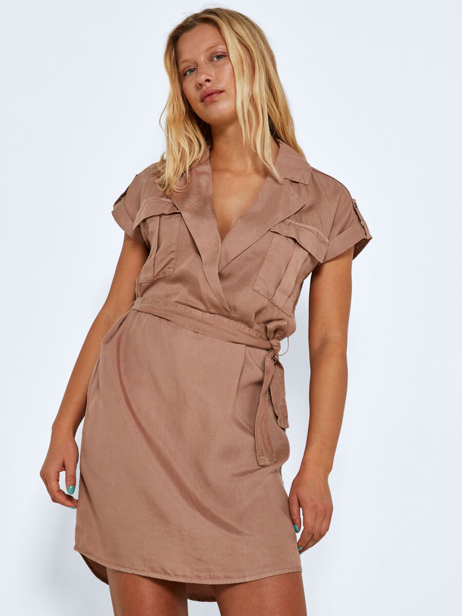 Noisy May SHORT SLEEVED SHIRT DRESS, Beaver Fur, highres - 27005660_BeaverFur_007.jpg