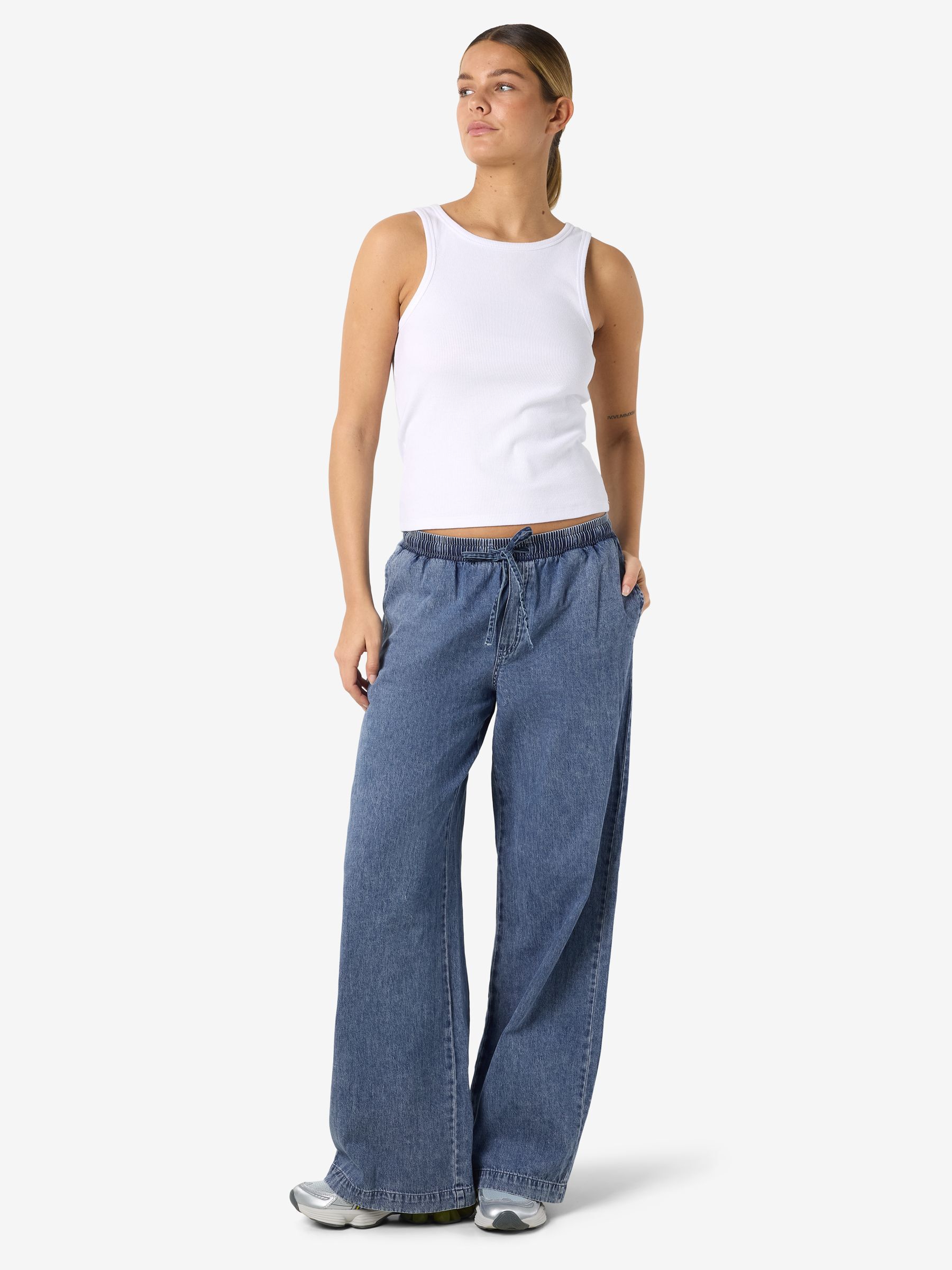 RIBBONBIT May Denim Mサイズ NMENZA WIDE FIT JEANS | Blue | NOISY MAY®