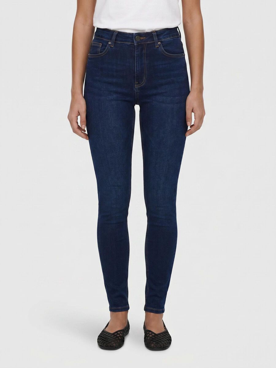 Carousel image - NMCALLIE JEANSY SKINNY FIT, Dark Blue Denim | 1