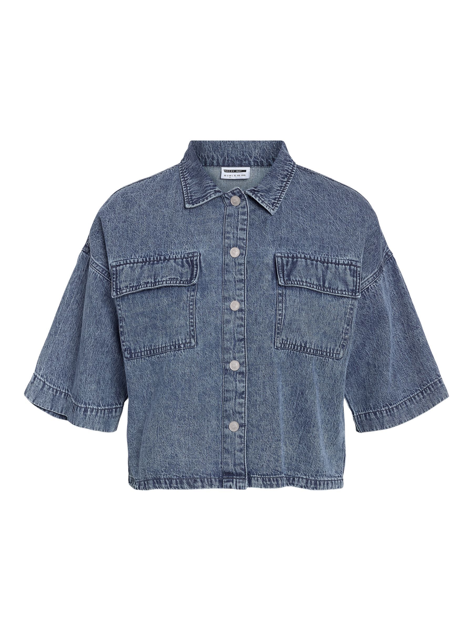 NMENZA DENIM SHIRT | Blue | NOISY MAY®