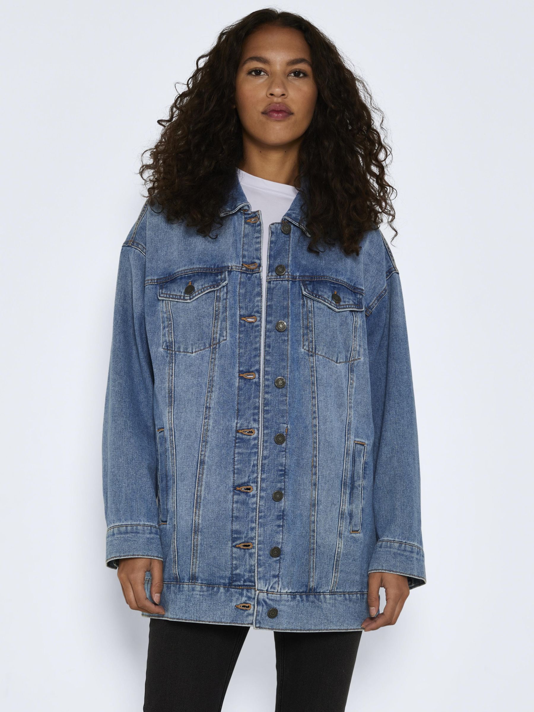 LONG DENIM JACKET Blue NOISY MAY