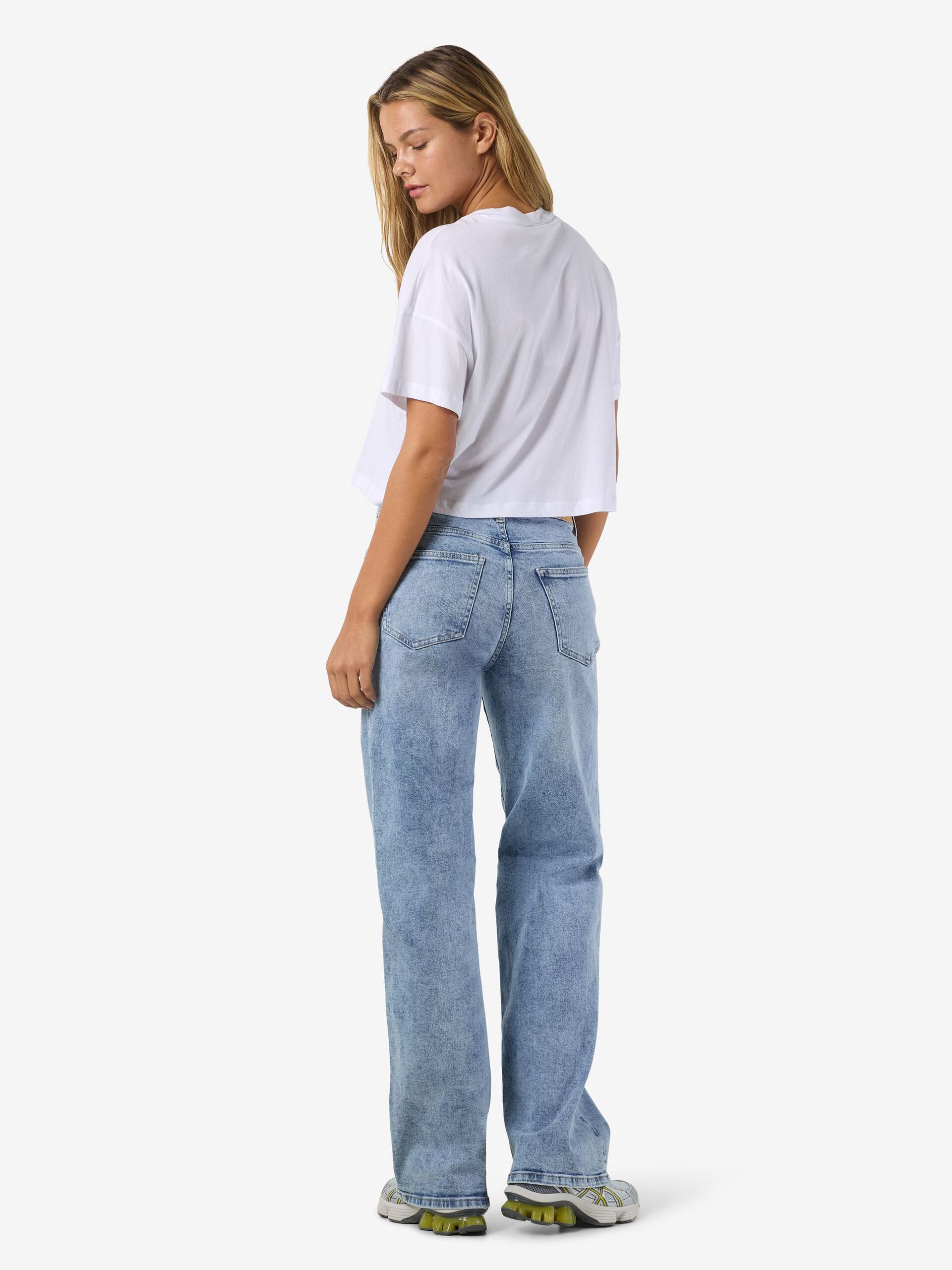 Carousel image - SHORT SLEEVED SEMI CROPPED TOP, Bright White | 6