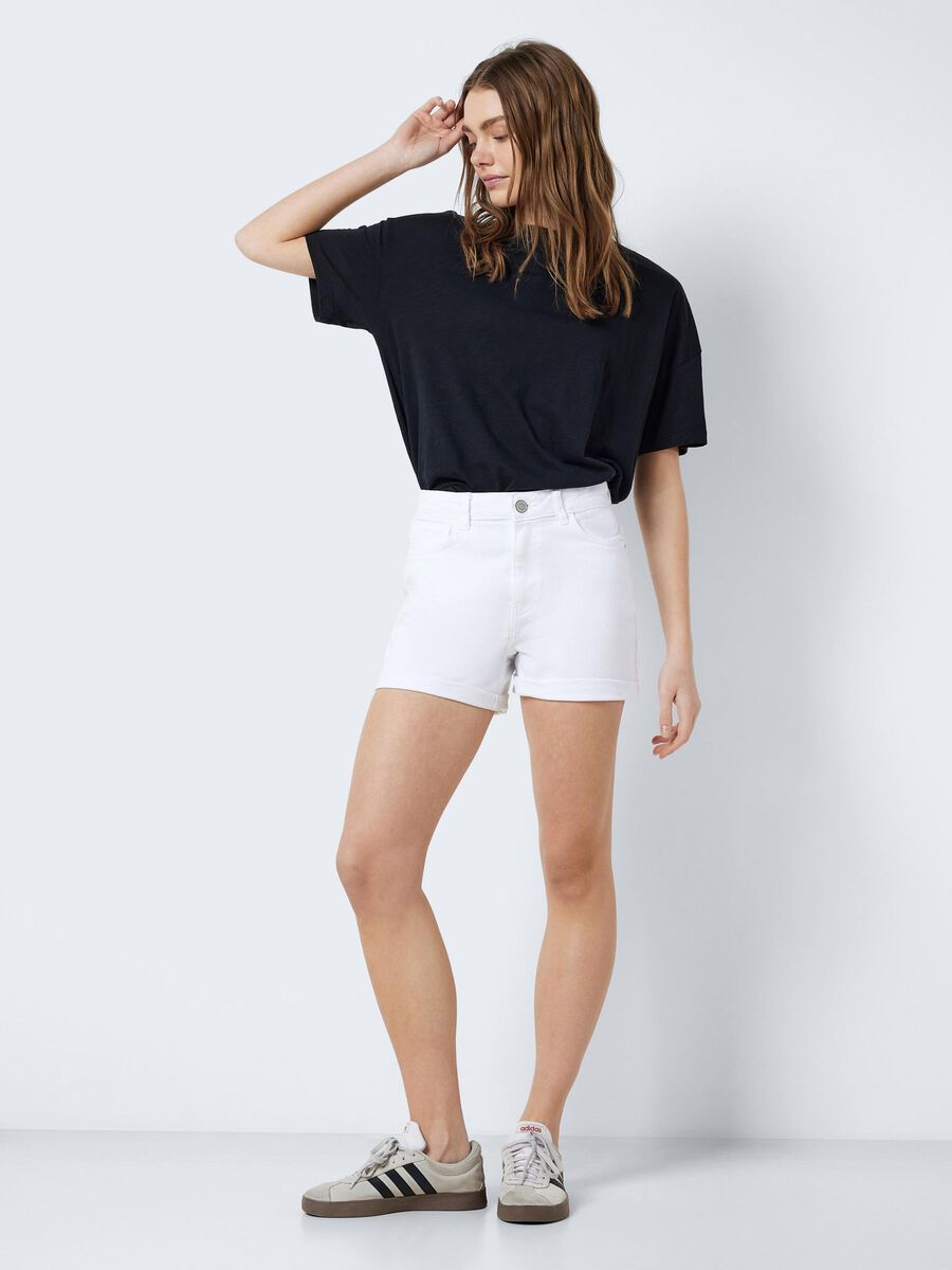 Noisy May À TAILLE HAUTE SHORTS EN JEAN, Bright White, highres - 27029544_BrightWhite_007.jpg