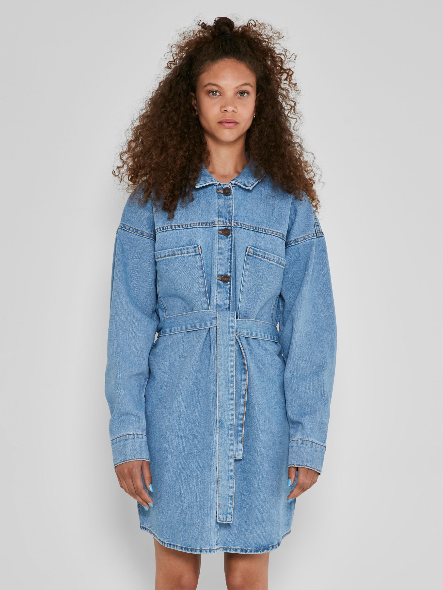 AVEC MANCHES LONGUES ROBE EN JEAN