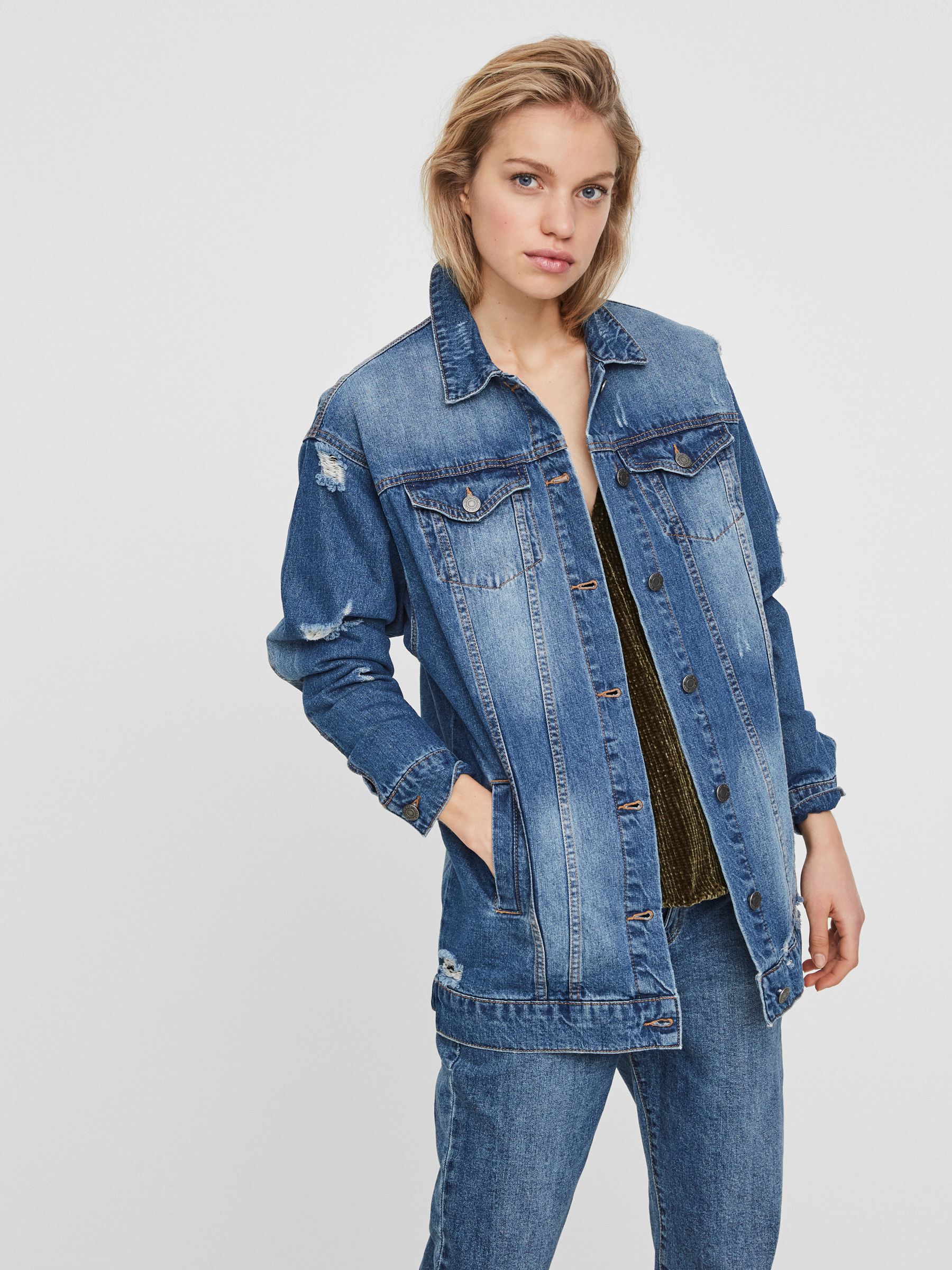 Noisy may oversized denim jacket online