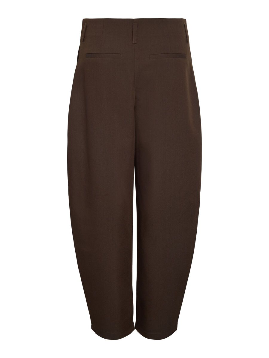 Carousel image - PANTALONES FIT CORTE BARREL, Chocolate Brown | 7