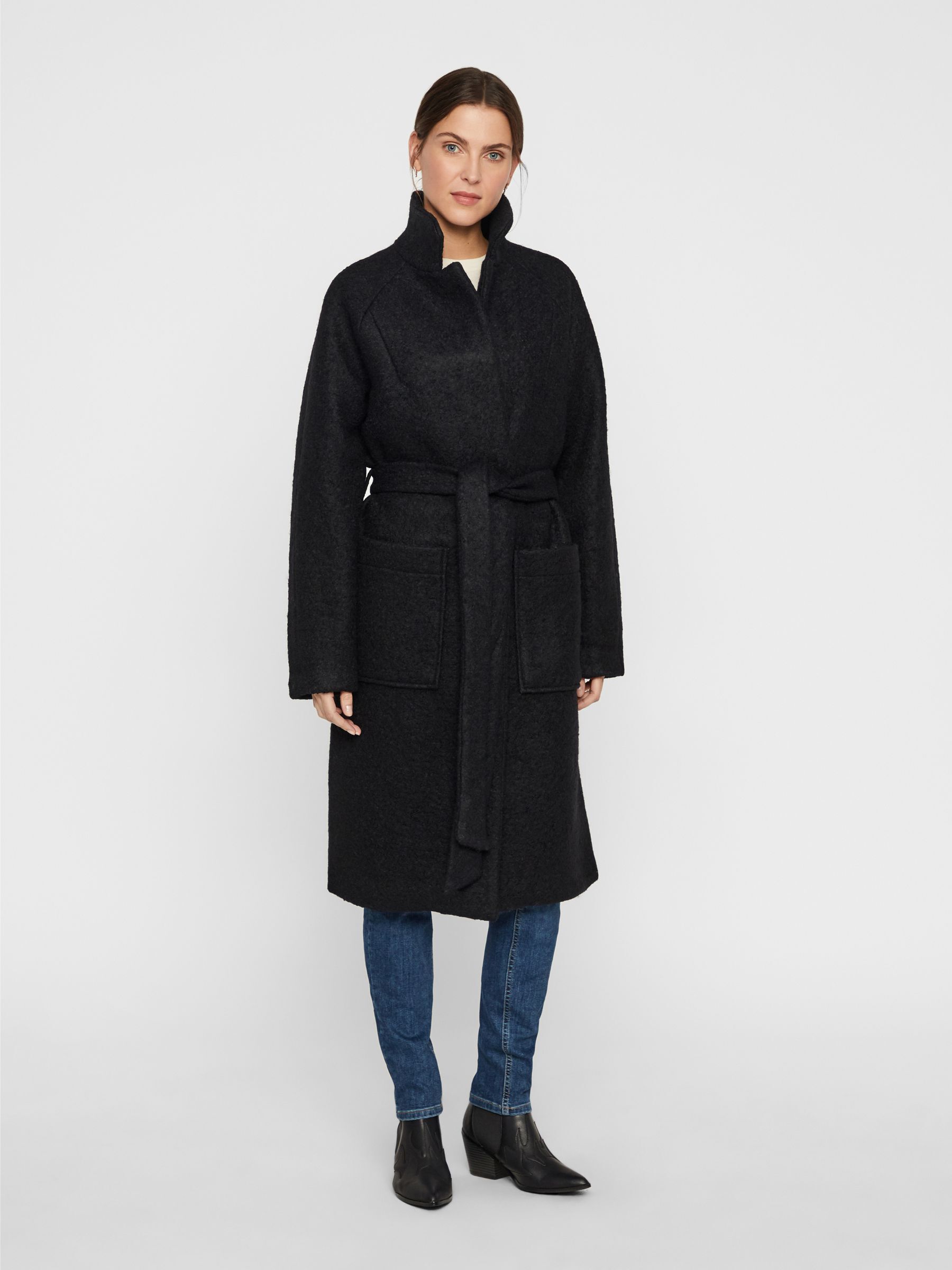 LONG WOOL COAT Black NOISY MAY