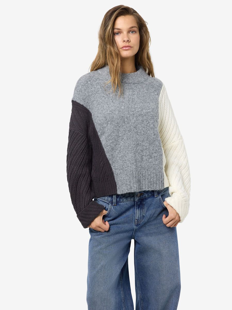 Carousel image - COLOUR BLOCK PULLOVER, Charcoal Gray | 6