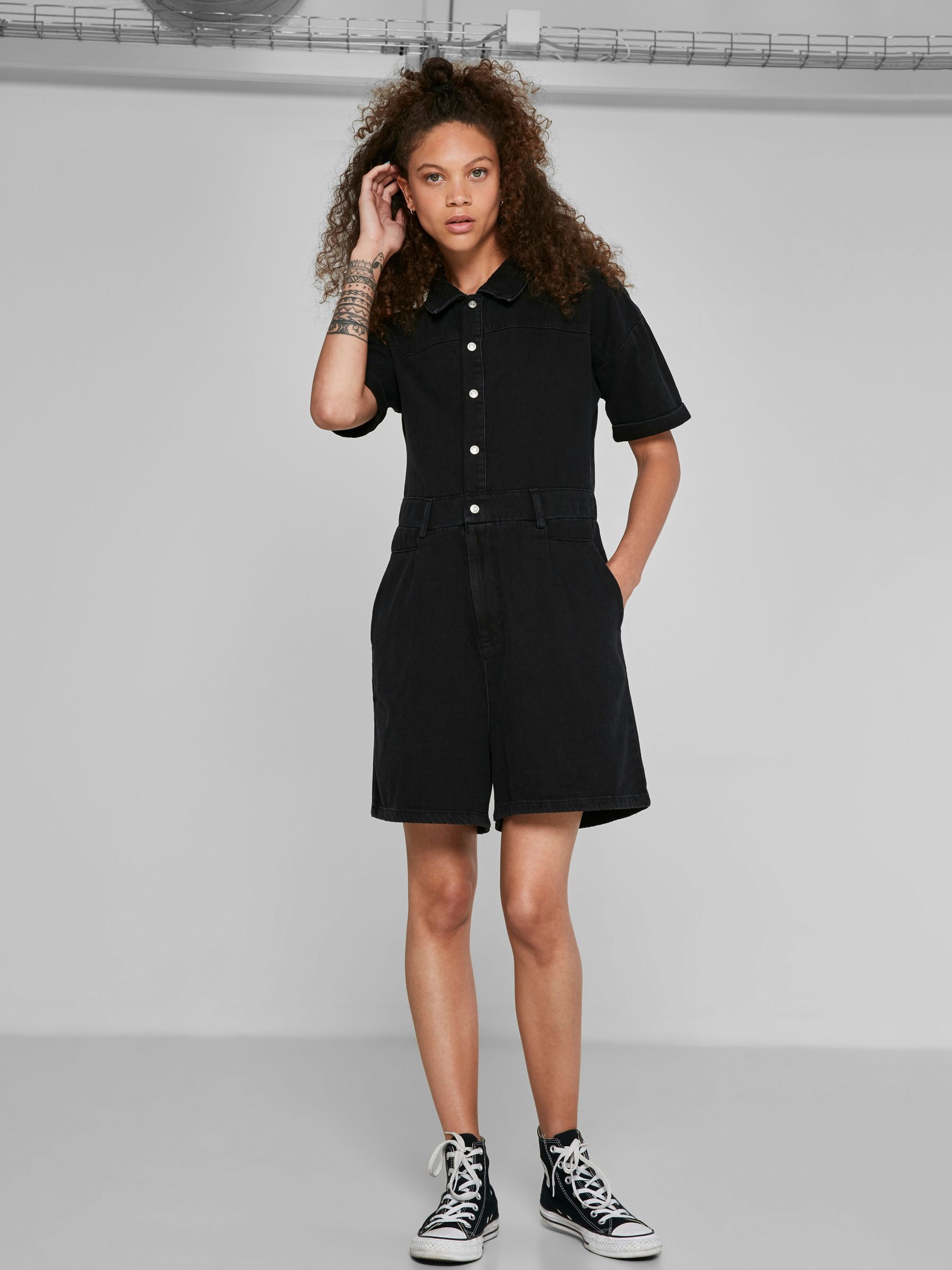 Black DENIM PLAYSUIT | Noisy May®