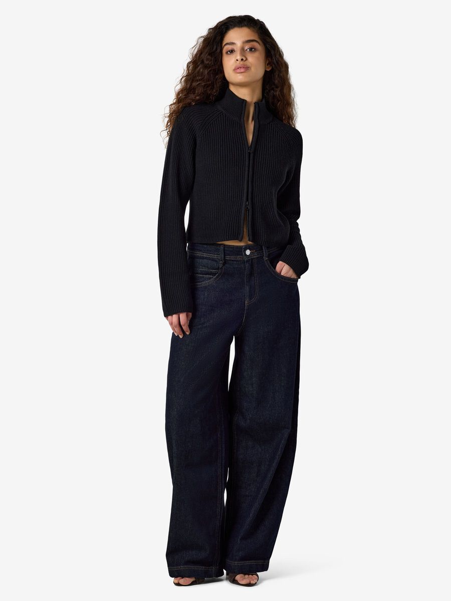 Carousel image 4 HIGH NECK CARDIGAN, Black