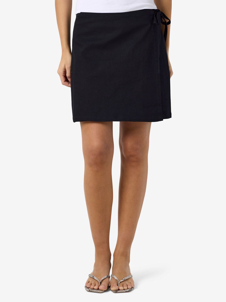 Product tile image - NMNICKI MINI WRAP SKIRT, Black | 27038320_Black