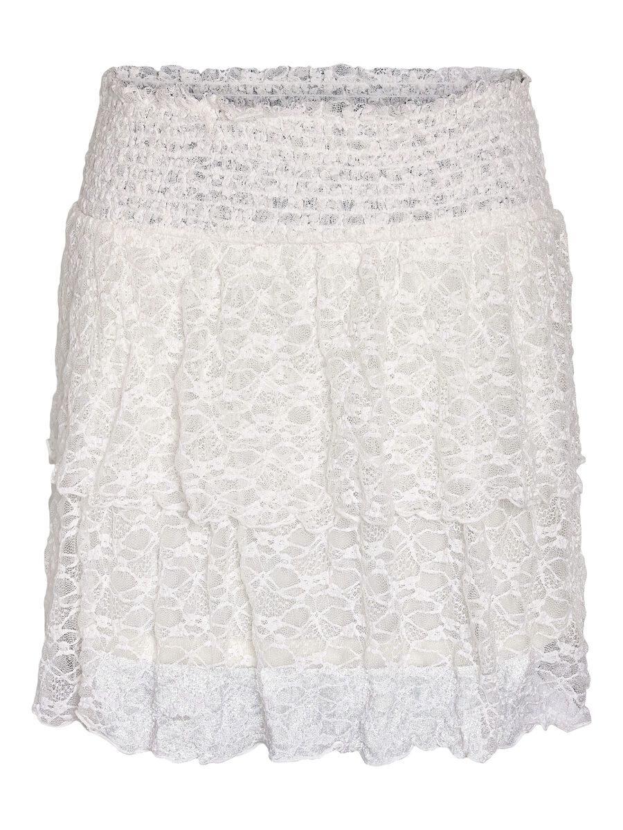 Carousel image - NMISABEL LACE MINI SKIRT, Cloud Dancer | 2